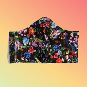 Flower face mask, floral face mask, real flower print, floral mask, flower mask, flower print mask, floral print mask, realistic floral