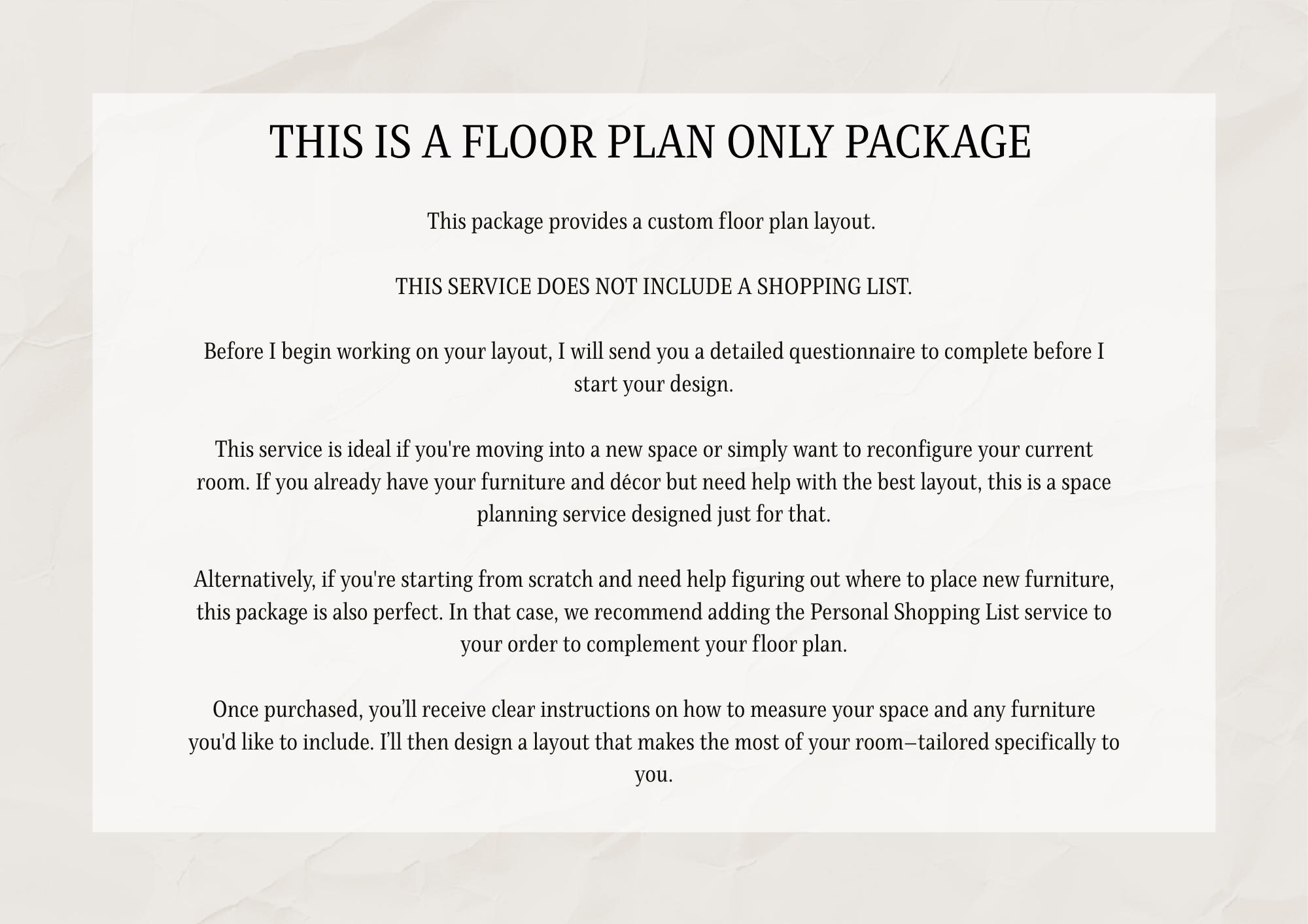 Custom Furniture Floor Plan | Interior Design Layout Service ...