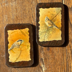 Vintage Bird Wooden Wall Plaques