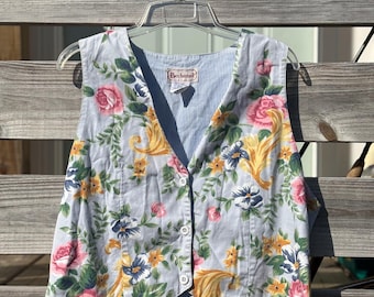 Vintage '90s Bechamel Floral Button Up Vest