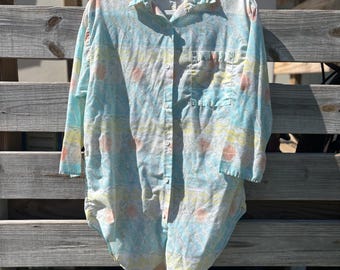 Vintage Rhapsody Pastellfärgad blus Storlek M