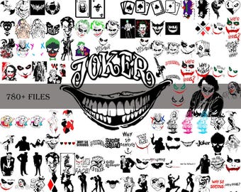 750+ JOKER SVG Designs, Png Bundle Layered Item, Why So Serious, Cricut, Svg, Why So Serious Svg, Png, Digital Vector Cut Files