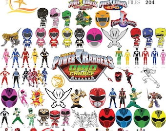Power Rangers Chracters Png / T shirt SVG /Hoodie / Sticker / Cupa / Poster / Digital Print / Bundle Birthday Party Special Day / Png / Pdf