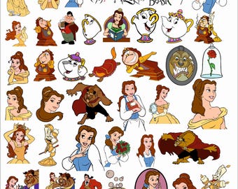 Beauty and Beast SVG, Belle PNG Clipart Bundle, Beauty and the Beast SVG, Instant Digital Download, Princess shirt