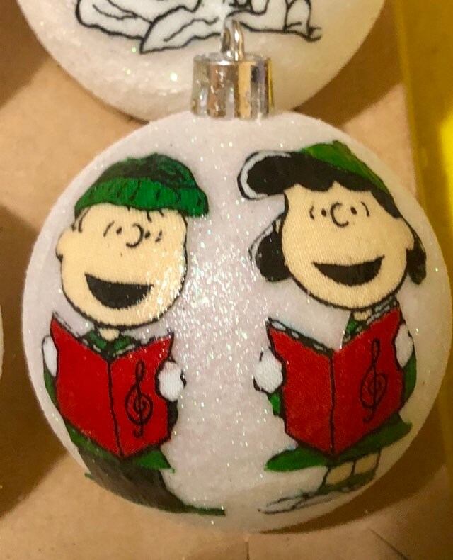 Peanuts inspired Christmas ornaments Etsy