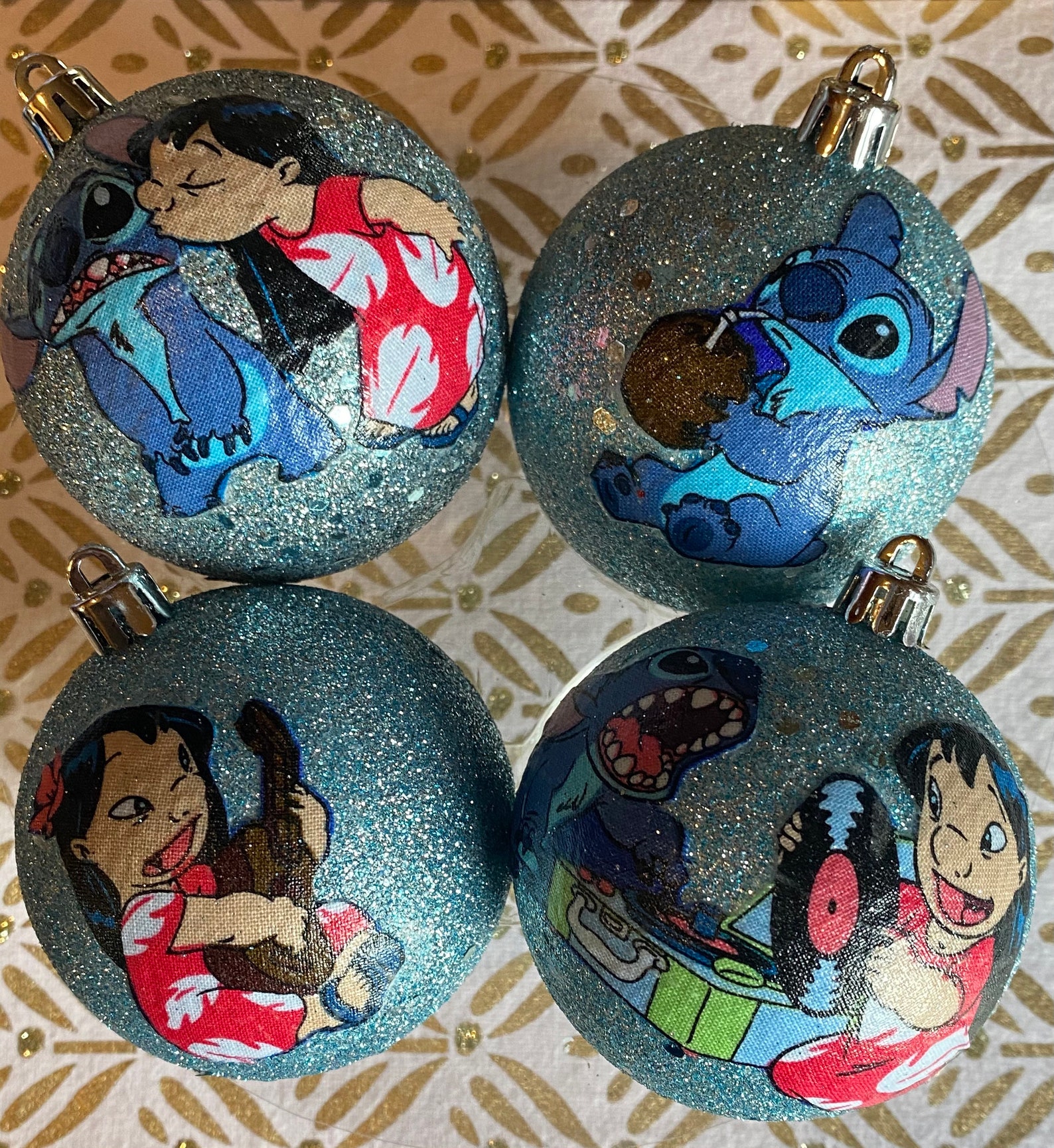 Lilo and Stitch inspired Christmas ornaments Etsy