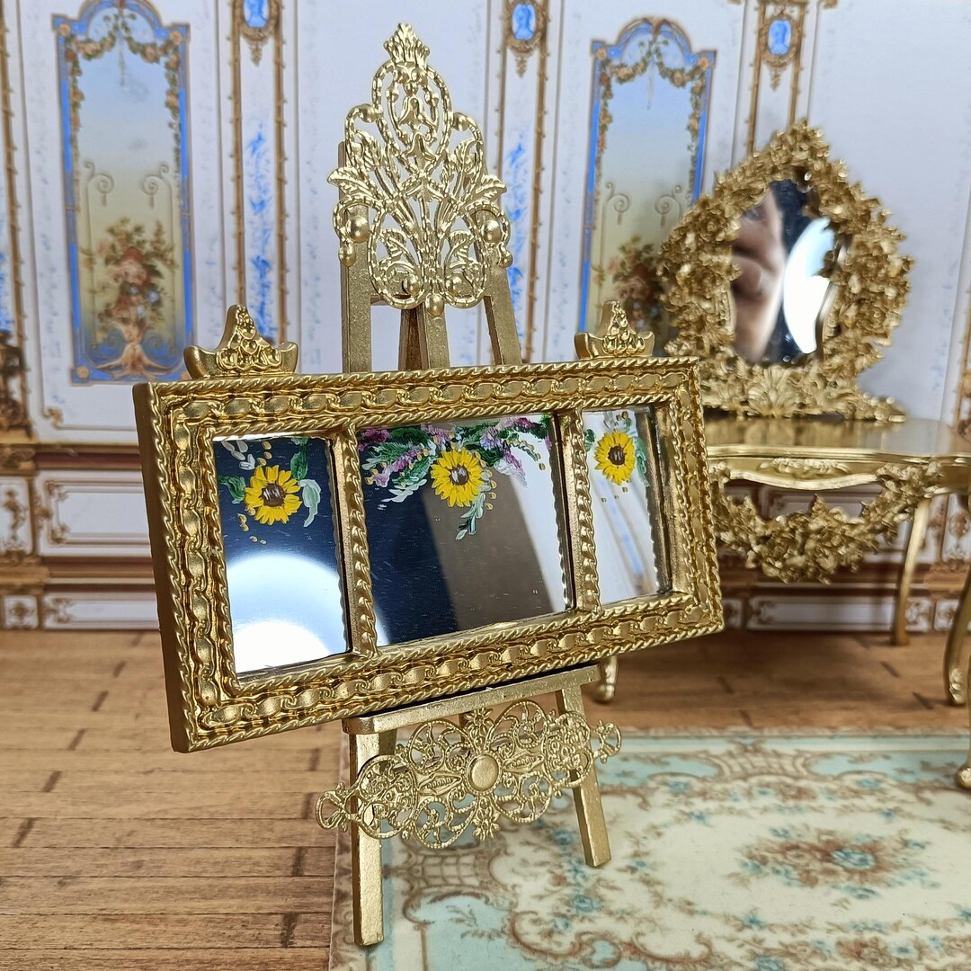 ドールハウスミニチュア 手描きのフランスのフリーマーケットのルイ