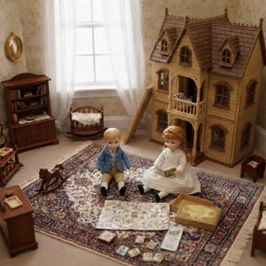 Gaël Miniatura Beatrix Potter Peter Rabbit's Race Game Casa de muñecas Miniatura juego infantil Accesorio.