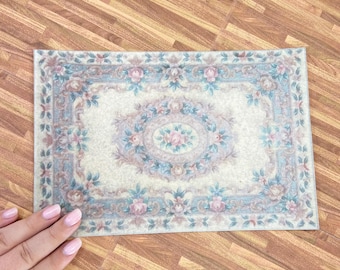 LOW COST miniature abusson rug. Miniature 1:12 french Carpet aubusson. Dollhouse elegant rug various sizes. Custom size rugs for dollhouse.