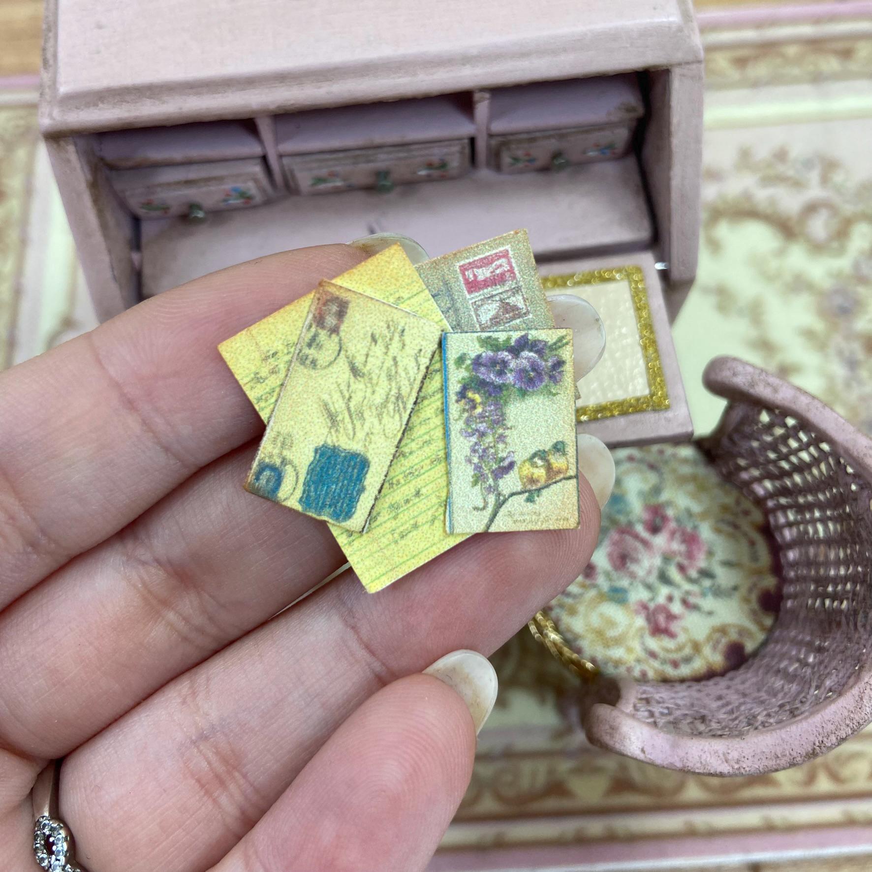 Gaël Miniature Antique Letter Set. Vintage 1:12 Scale Paper Ephemera ...