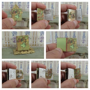 Miniature illustrated book The three bears book child 1:12 Dollhouse Scale Or 1/6 Scale Dollhouse Miniature playscal home decor book nursery