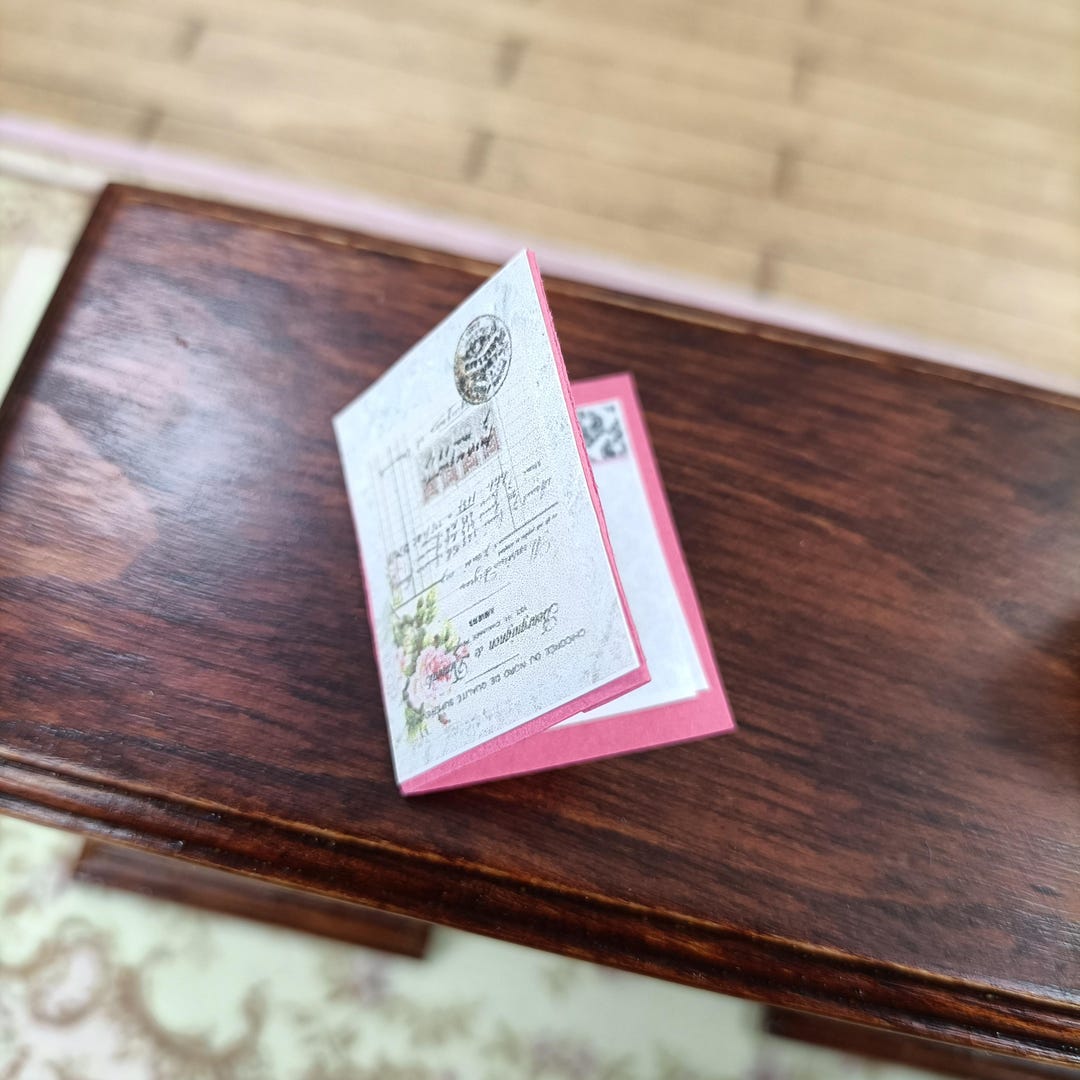 Romantic Folder Dollhouse Desk. Miniature Home Decor. Miniature ...