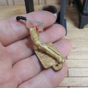 OOAK Miniature Haunted dollhouse skeleton bone progress chart. Dollhouse Gothic 1,12 scale Halloween creepy dollhouse  magic  witch kitchen.