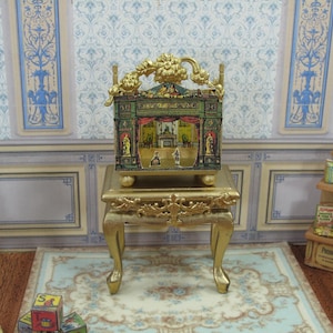 NEW* Dollhouse Miniature Puppet theater for Dollhouse toy theatre. Victorian paper theater for doll House. 1:12 Scale Handcrafted miniature.