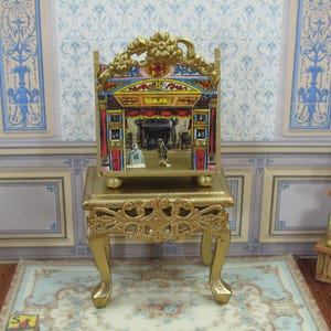 NEW* Dollhouse Miniature Puppet theater for Dollhouse toy theatre. Victorian paper theater for doll House. 1:12 Scale Handcrafted miniature.