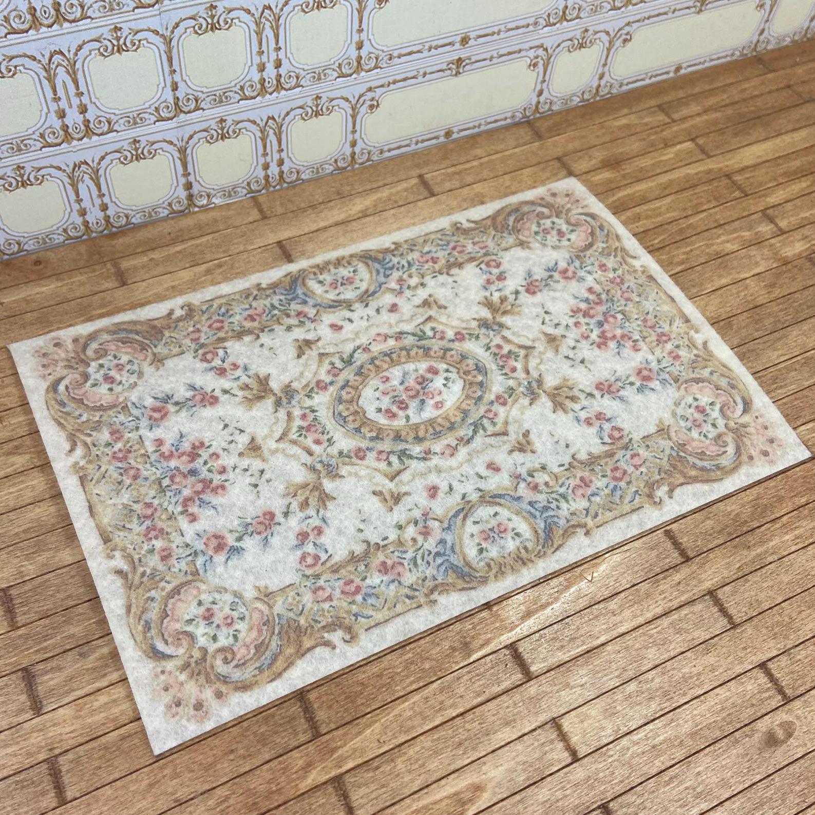 LOW COST Miniature Abusson Rug. Miniature 1:12 French Aubusson Rug ...