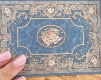 LOW COST miniature abusson rug. Miniature 1:12 french Carpet aubusson. Dollhouse elegant rug various sizes. Custom size rugs for dollhouse.
