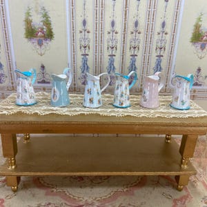 Dollhouse Peter rabbit french pitcher. 1:12 Perfumery dollhouse miniature. Miniature perfumery bath complements for dollhouses & shops.
