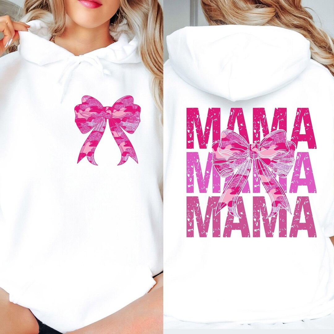 Mama Pink Camo Bow Coquette PNG Hunting Ma Ma Camouflage Bow Graphic ...