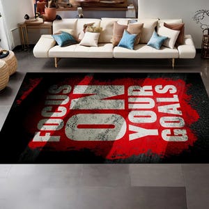 Motivation Rug, Modern Art Rug, Text Meme Rug, Modern Rug, Salon Decor, Rugs For Living Room, Home Decor Rug, Non Slip