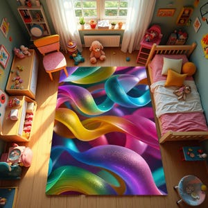 Colorful Rug, Colorful Desing Carpet, Modern Rug, Kids Room Rug, Salon Decor, Rugs For Living Room, Home Decor Rug, Non Slip