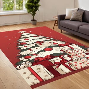 Noel Rug, Christmas Rug, Christmas Area Rug, Christmas Day Rug, Santa Rug, Christmas Day Rug, Merry Christmas Rug, Christmas Decor, Non Slip