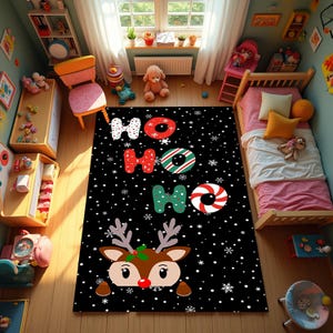 Noel Rug, Christmas Rug, Christmas Area Rug, Christmas Day Rug, Santa Rug, Christmas Day Rug, Merry Christmas Rug, Christmas Decor, Non Slip