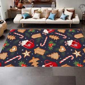 Noel Rug, Christmas Rug, Christmas For Kids, Santa Rug, Christmas Area Rug, Christmas Day Rug, Merry Christmas Rug, Christmas Decor,Non Slip