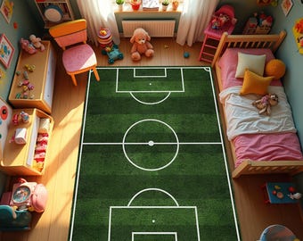 Alfombra de fútbol, alfombra para campo de fútbol, alfombra deportiva, alfombras para habitación infantil, alfombra para sala deportiva, alfombra de fútbol, antideslizante