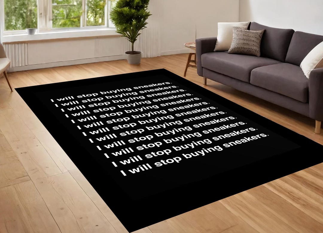 Text Memes Rug, Personalized Rug, Area Rug, Company Logo Carpet, Funny ...