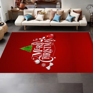 Noel Rug, Christmas Rug, Christmas Area Rug, Christmas Day Rug, Santa Rug, Christmas Day Rug, Merry Christmas Rug, Christmas Decor, Non Slip