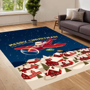 Noel Rug, Christmas Rug, Christmas Area Rug, Christmas Day Rug, Santa Rug, Christmas Day Rug, Merry Christmas Rug, Christmas Decor, Non Slip