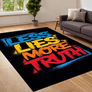 Motivation Rug, Modern Art Rug, Text Meme Rug, Modern Rug, Salon Decor, Rugs For Living Room, Home Decor Rug, Non Slip