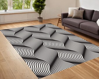 Illusione ottica, tappeto con illusione, tappeto con illusione vortice, tappeto astratto, arredamento da salone, tappeti per soggiorno, tappeto colorato, tappeto per la casa, antiscivolo