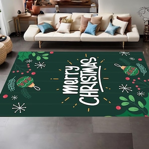 Noel Rug, Christmas Rug, Christmas Area Rug, Christmas Day Rug, Santa Rug, Christmas Day Rug, Merry Christmas Rug, Christmas Decor, Non Slip