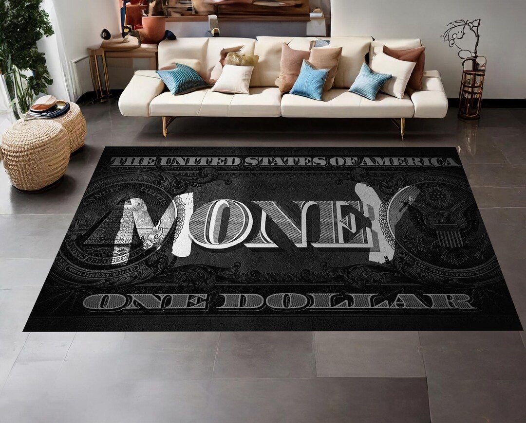 Money Rug, Dolar Rug, Motivation Rug, Art Rug, Modern Rug, Salon Decor ...