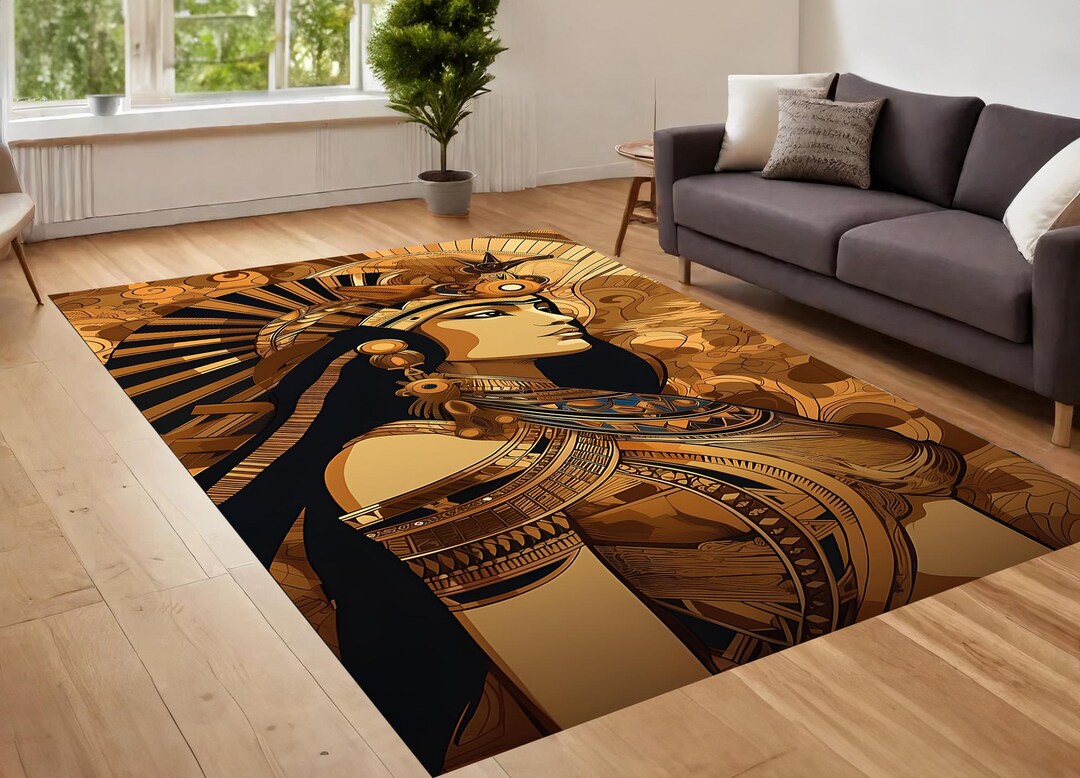 Aztec 3d Rug Aztec Woman Rug, Mexican Rug, Aztec Woman Portrait Bohemian Style Area ...