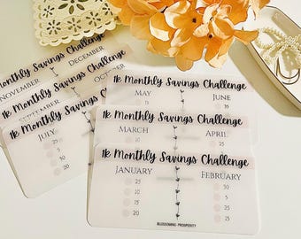Monthly Savings Challenge Inserts | 1k, 2k, 3k
