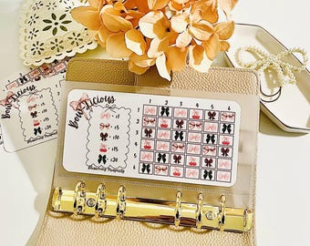 Bow-Licious Roll A Dice Savings Challenge A6-inzetstuk