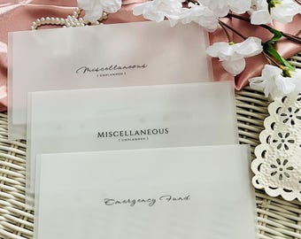 Updated Custom A6|A7 Matte Vellum Cash Envelopes