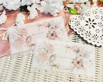 Koperty na gotówkę A6 Peony & Bows