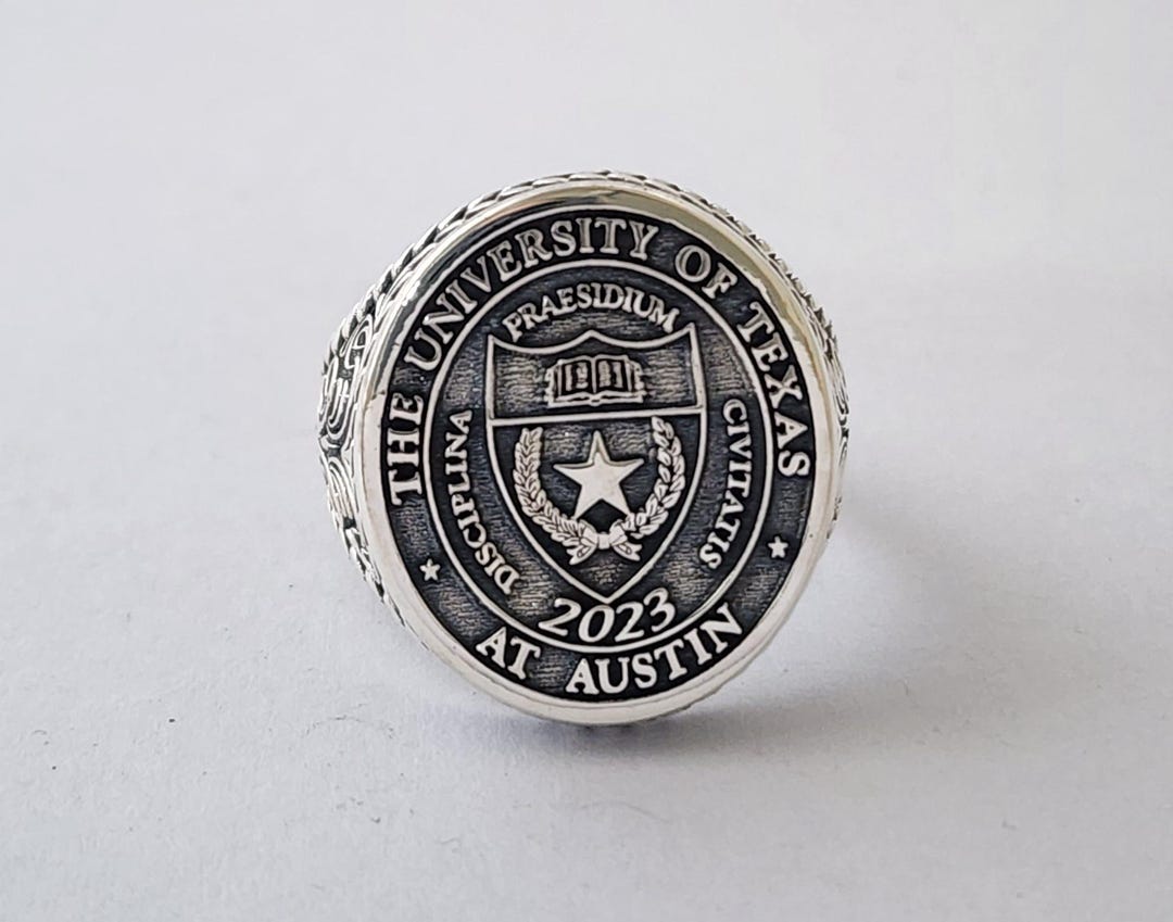 Personalized University Ring, Graduation Gift, College Jewelry - Etsy