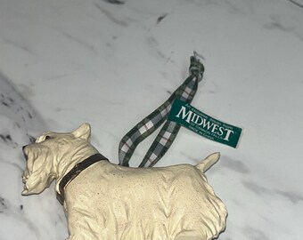 a Midwest of Cannon Falls Debbie Mumm Christmas Holiday Dog Tree Ornament with tag