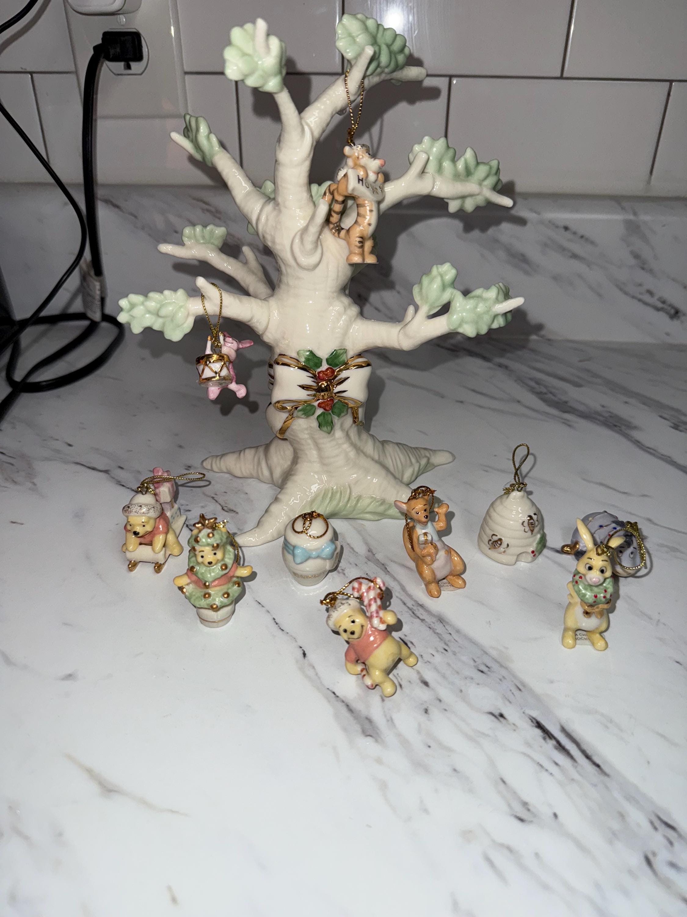 Lenox Disney Winnie the Pooh Porcelain Ornament Tree With Box - Etsy