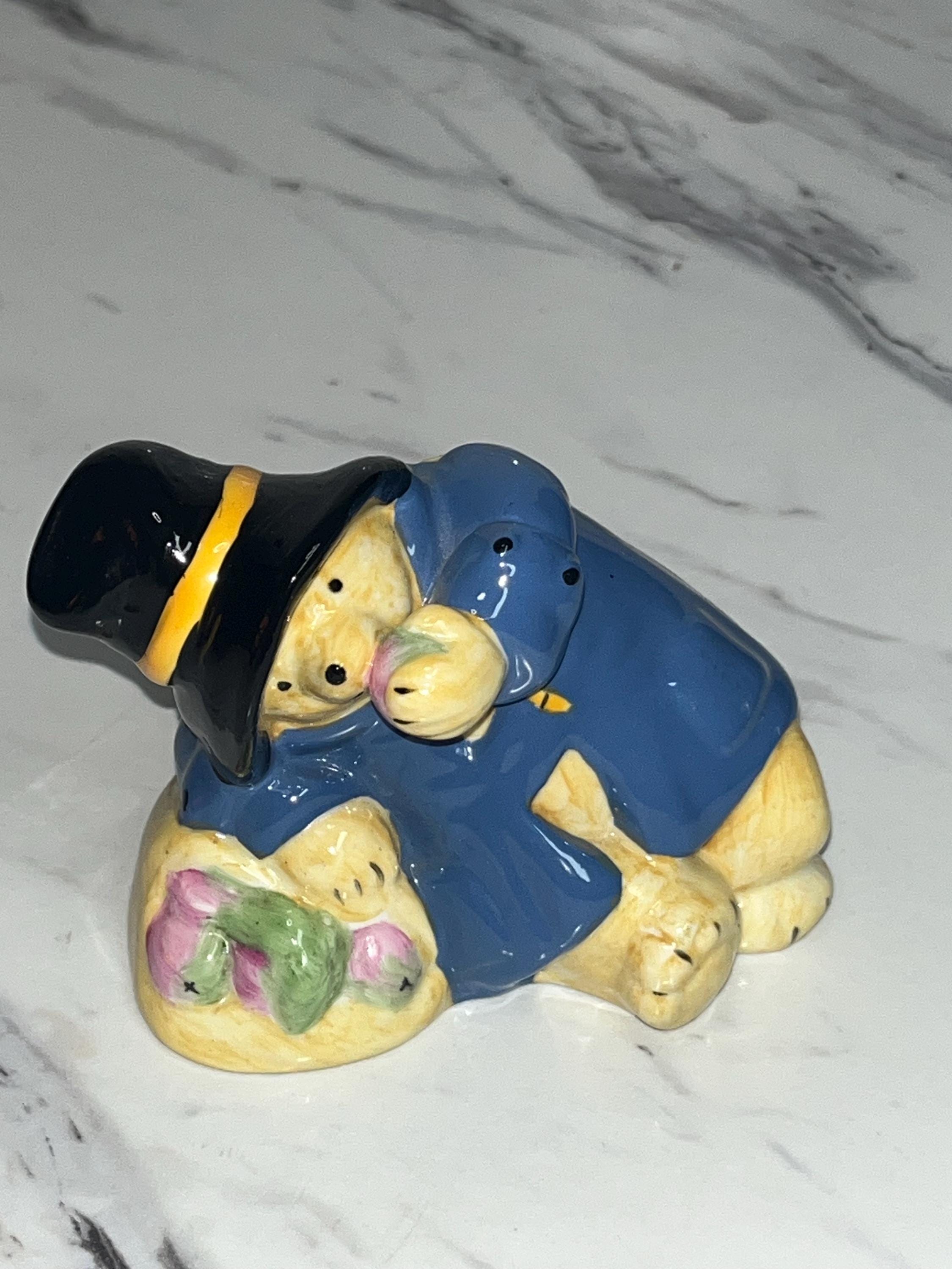 Coalport Paddington Bear collectible. Paddington eats an apple