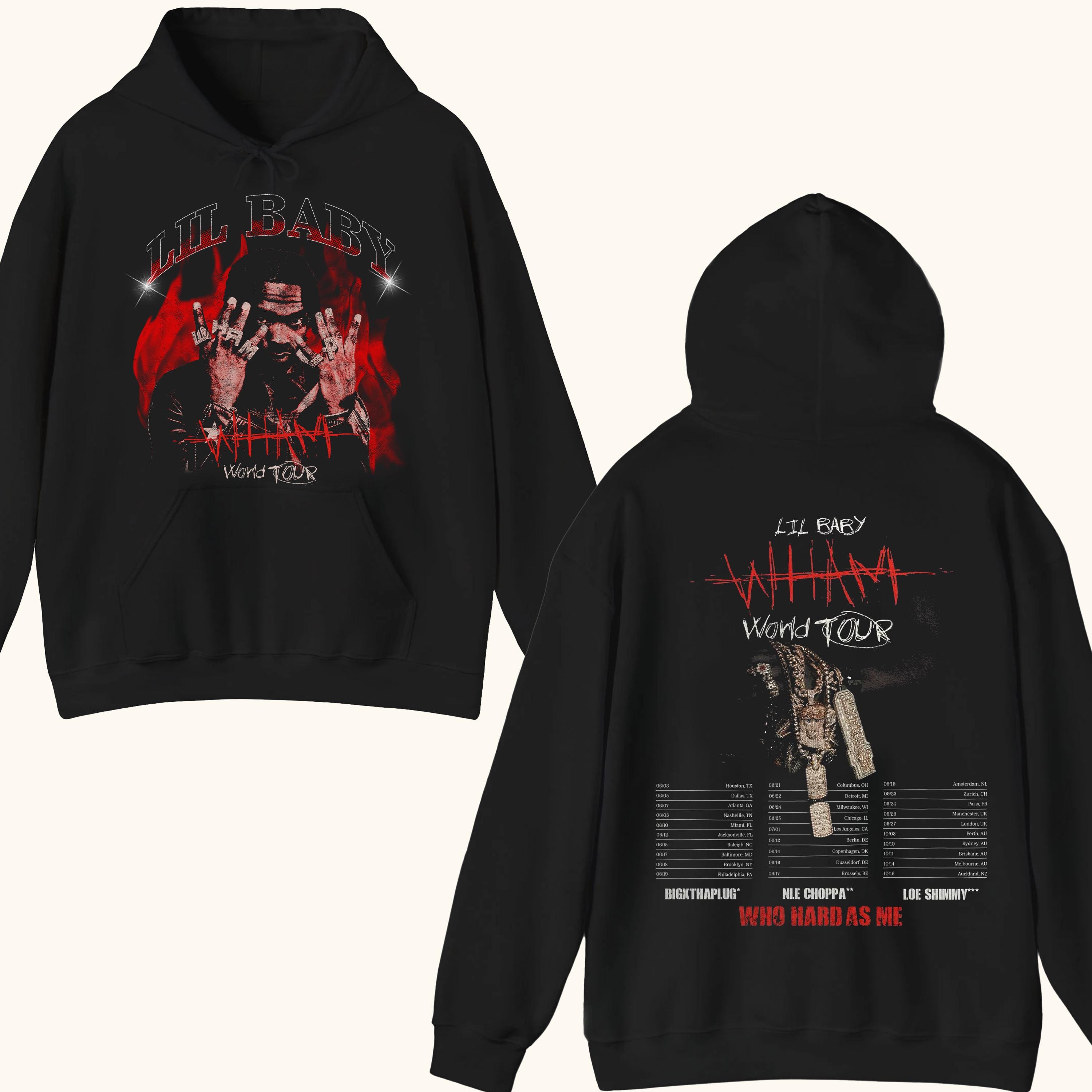 Lil Baby Wham Tour 2025 Hoodie, Lil Baby, Hoodie, Wham Tee