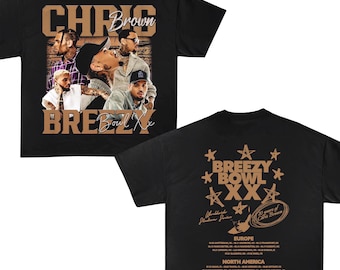 Chris Brown Tour Shirt, 2025 Chris Brown Tour Breezy Bowl XX T-Shirt, Chris Brown Graphic Shirt, Chris Brown Fan Gift Tee, Chris Brown Merch