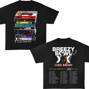 Chris Brown Albums Vintage Unisex Shirt, Concert 2025 Shirt, Chris Brown Breezy Bowl XX Graphic Tee, Music Y2k TShirt