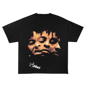 21 Savage Tee, 21 Savage Rap Tee, Concert Merchandise, Album Merch, 90&#39;s Poster Graphic T-Shirt
