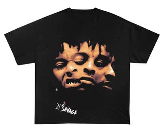 21 Savage Tee, 21 Savage Rap Tee, Concert Merchandise, Album Merch, 90's Poster Graphic T-Shirt